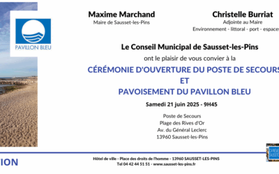 Pavoisement du Pavillon bleu et ouverture du poste de secours