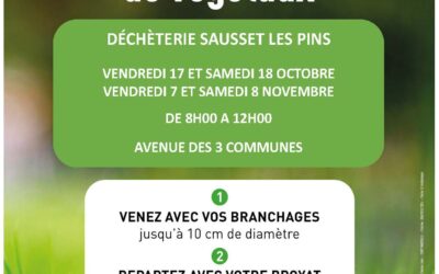 Opération de broyage de déchets verts