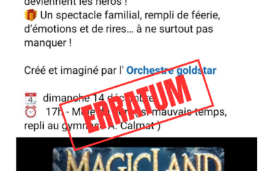 ⚠️ Rectification d’horaire